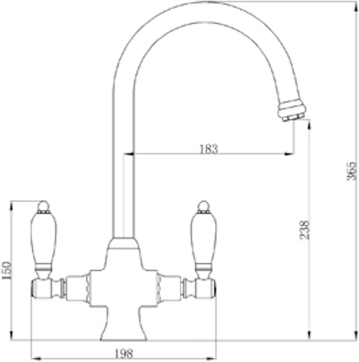 Brushed Nickel Traditional Kitchen Tap The - Image 3