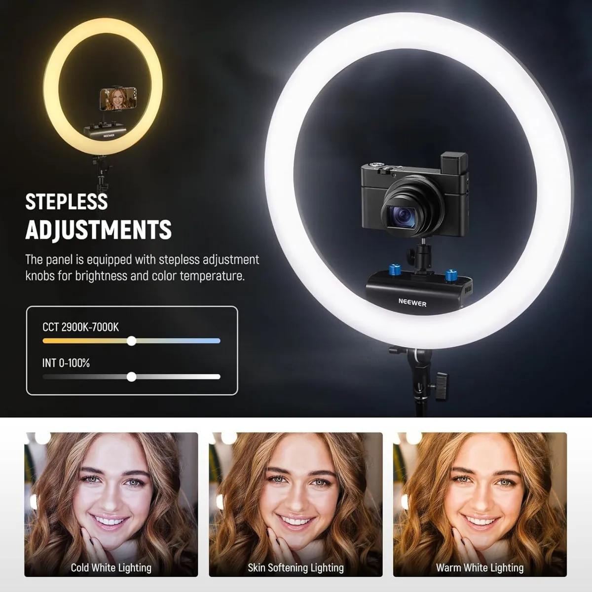 Professional 18 Inch Ring Light with Tripod Stand - Image 4
