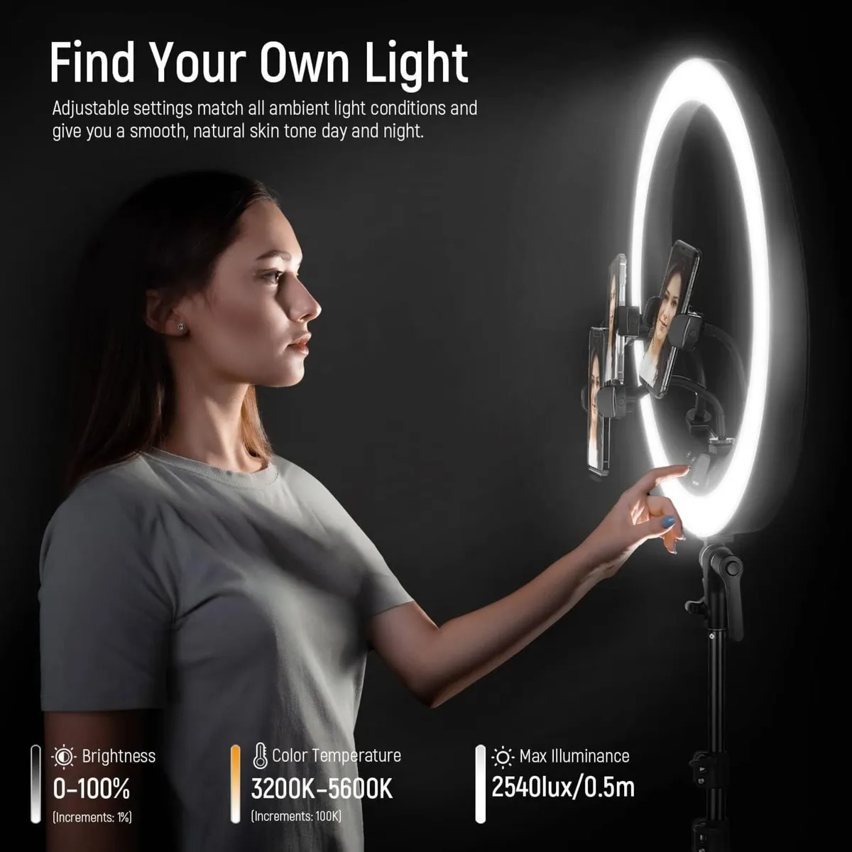 Ring Light RP19H 19 inch with Tripod Stand 3 - Image 2