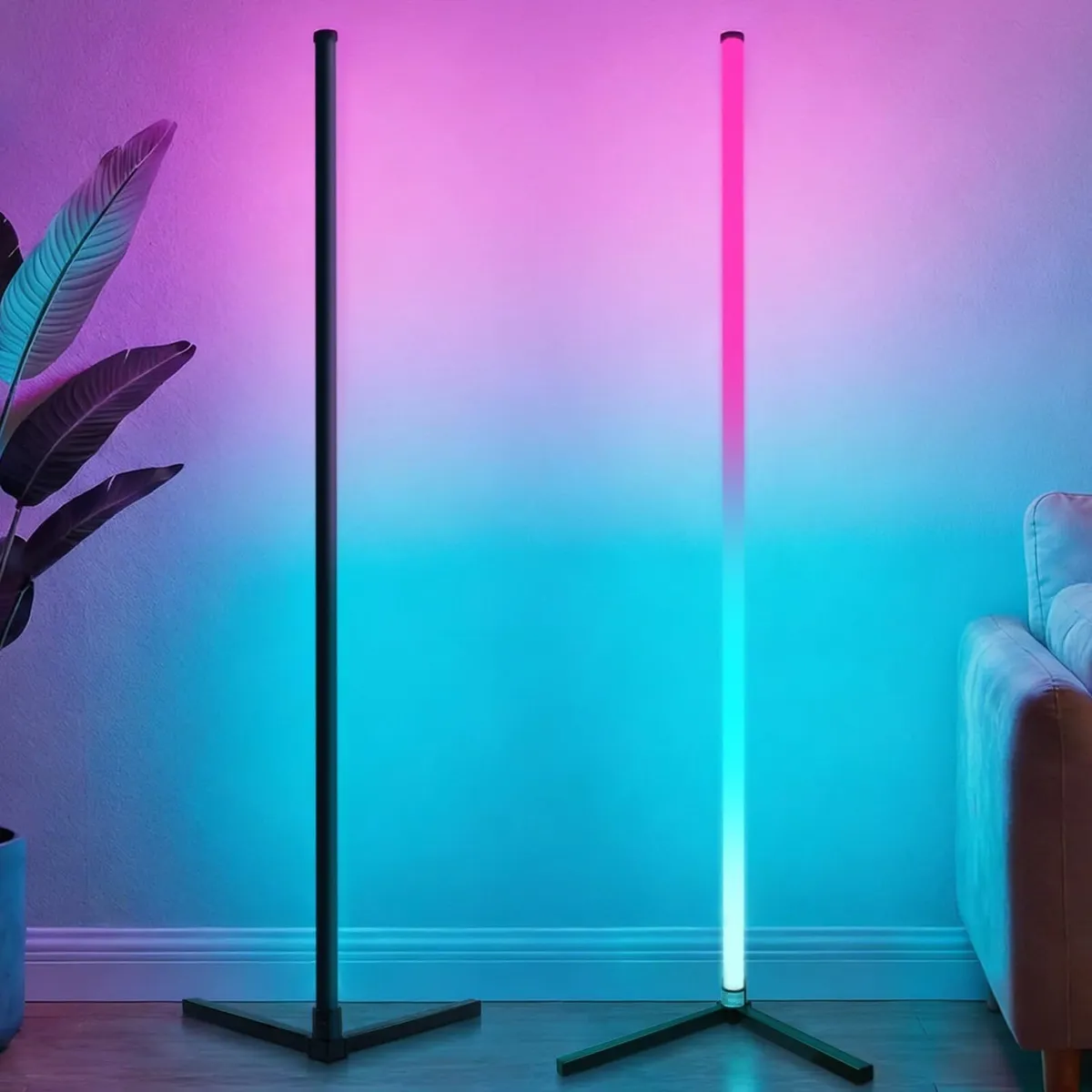 RGB Floor Lamp LED Corner smart with Music Sync - Image 1