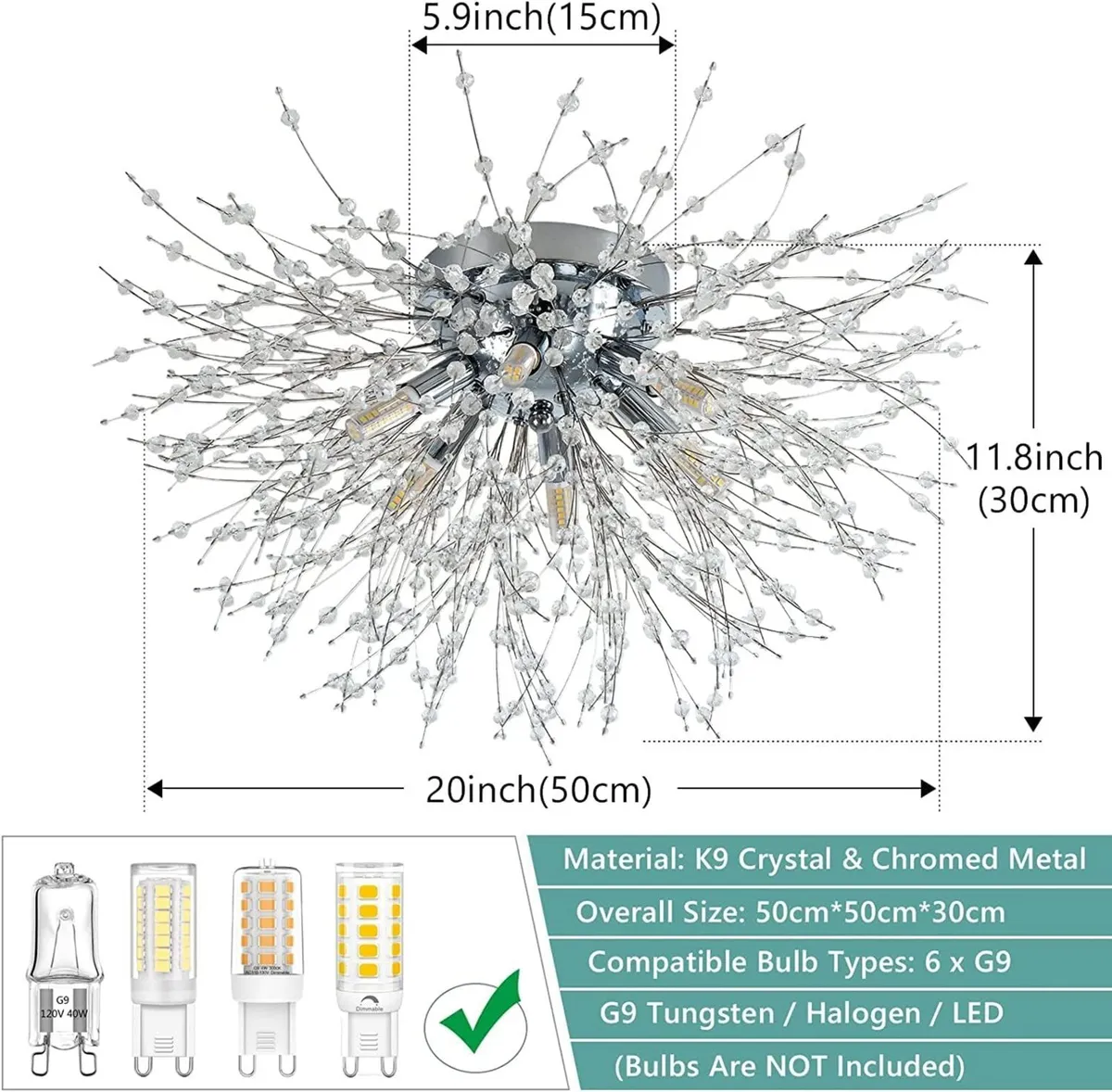 Modern Crystal Ceiling Lights for Living Room - Image 2