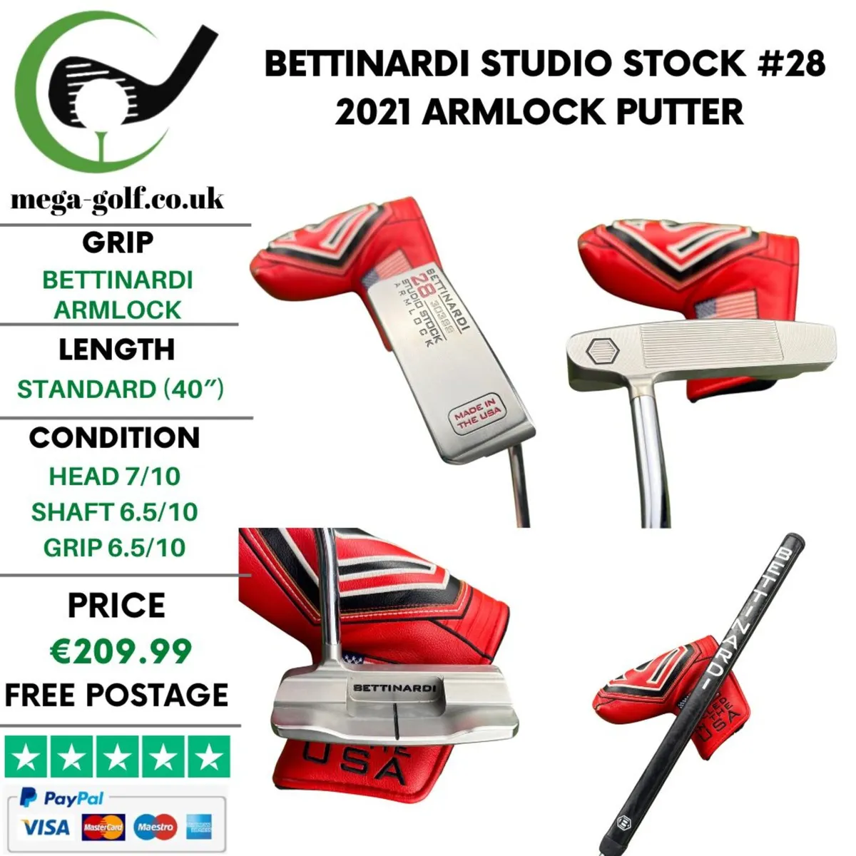 Bettinardi Studio Stock #28 2021 Armlock Putter - Image 1