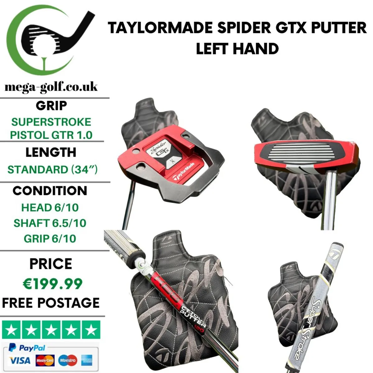 Taylormade Spider GTX Putter / 34'' / Left Hand - Image 1