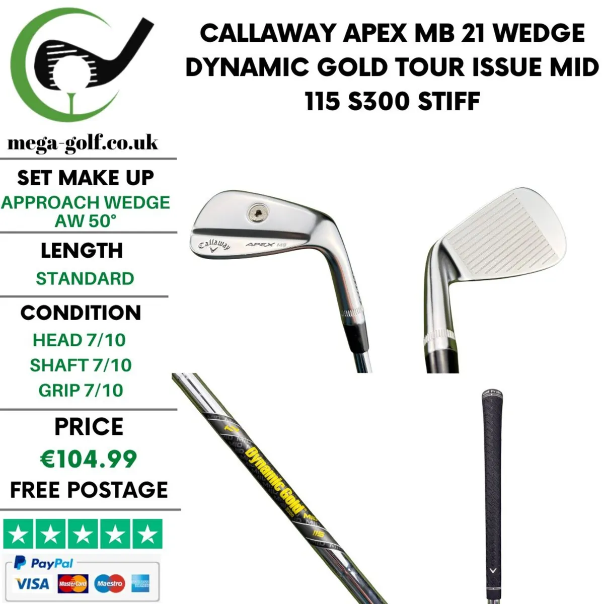 Callaway Apex MB 21 Wedge Aw 50° / Stiff - Image 1