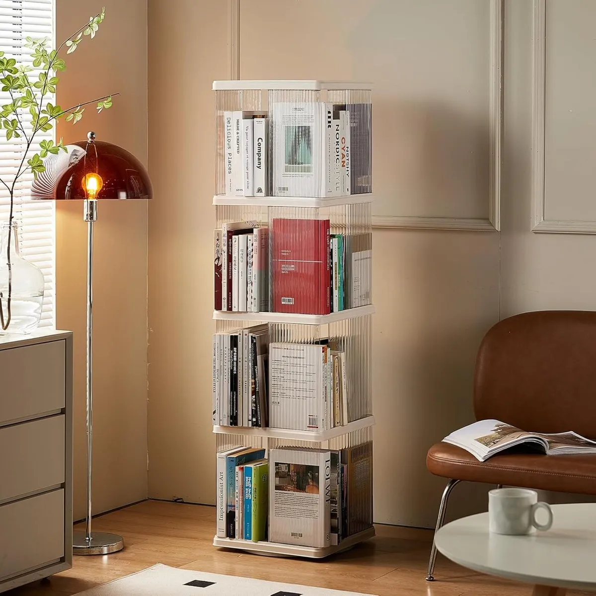 Rotating Bookshelf Small Corner for Space 360 - Image 1