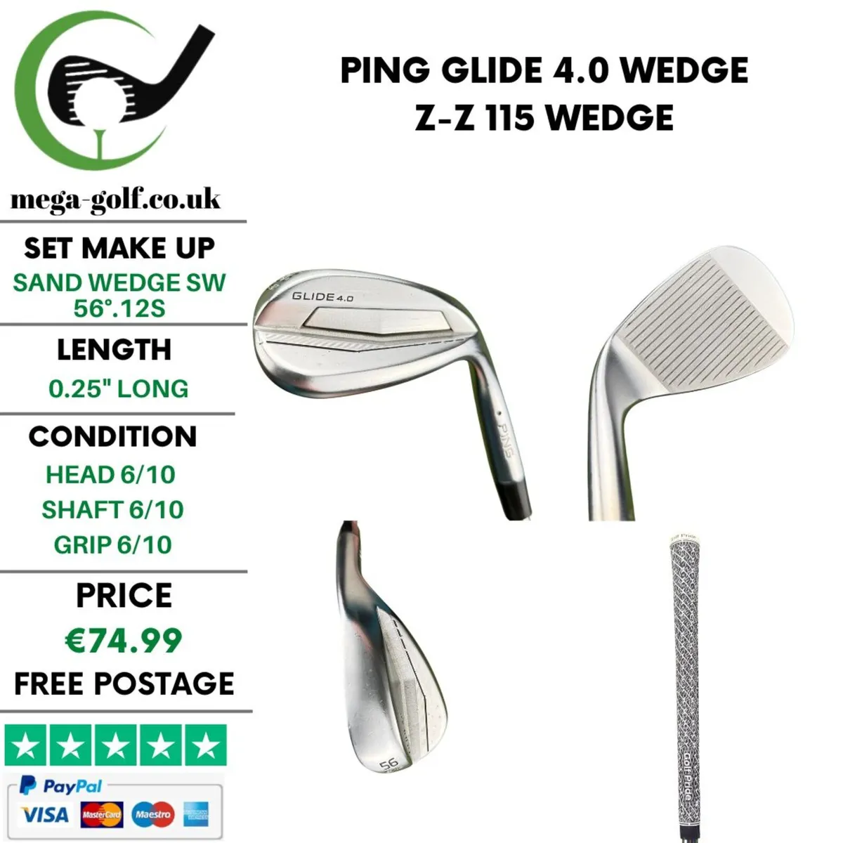 Ping Glide 4.0 Wedge Sw 56°.12S / Z-Z 115 Wedge - Image 1