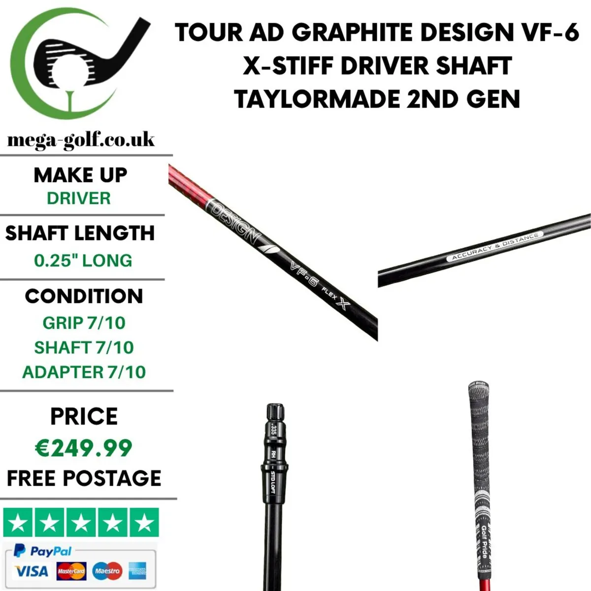 Graphite Design Tour AD VF-6 X-Stiff Driver Shaft - Image 1
