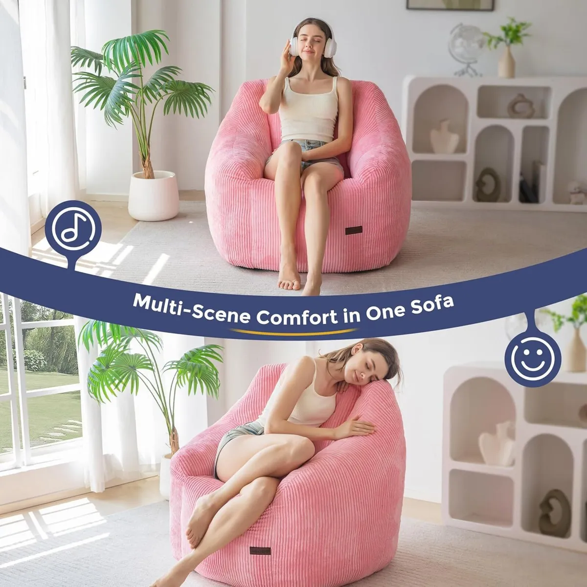 Bean Bag Chair for Adults or Children Soft Floor - Image 4