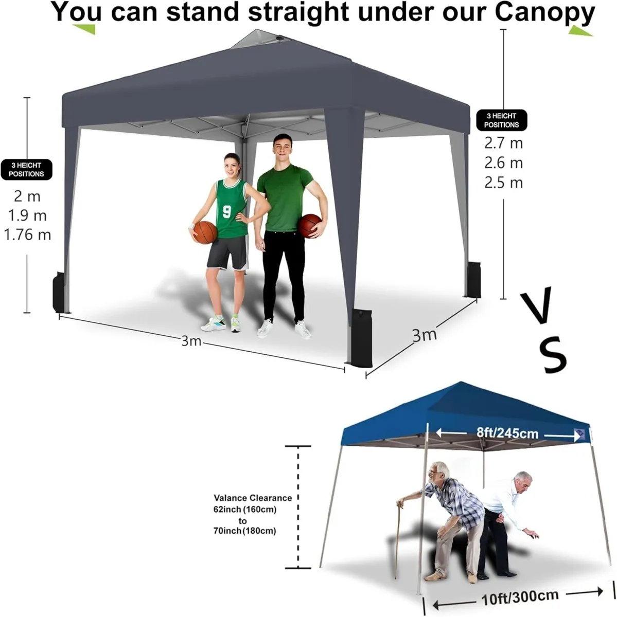 Pop up Gazebo with Sides 3m x Waterproof and UV - Image 2