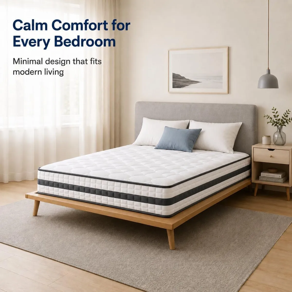 Double Mattress Hybrid Memory Foam and Spring - Image 4