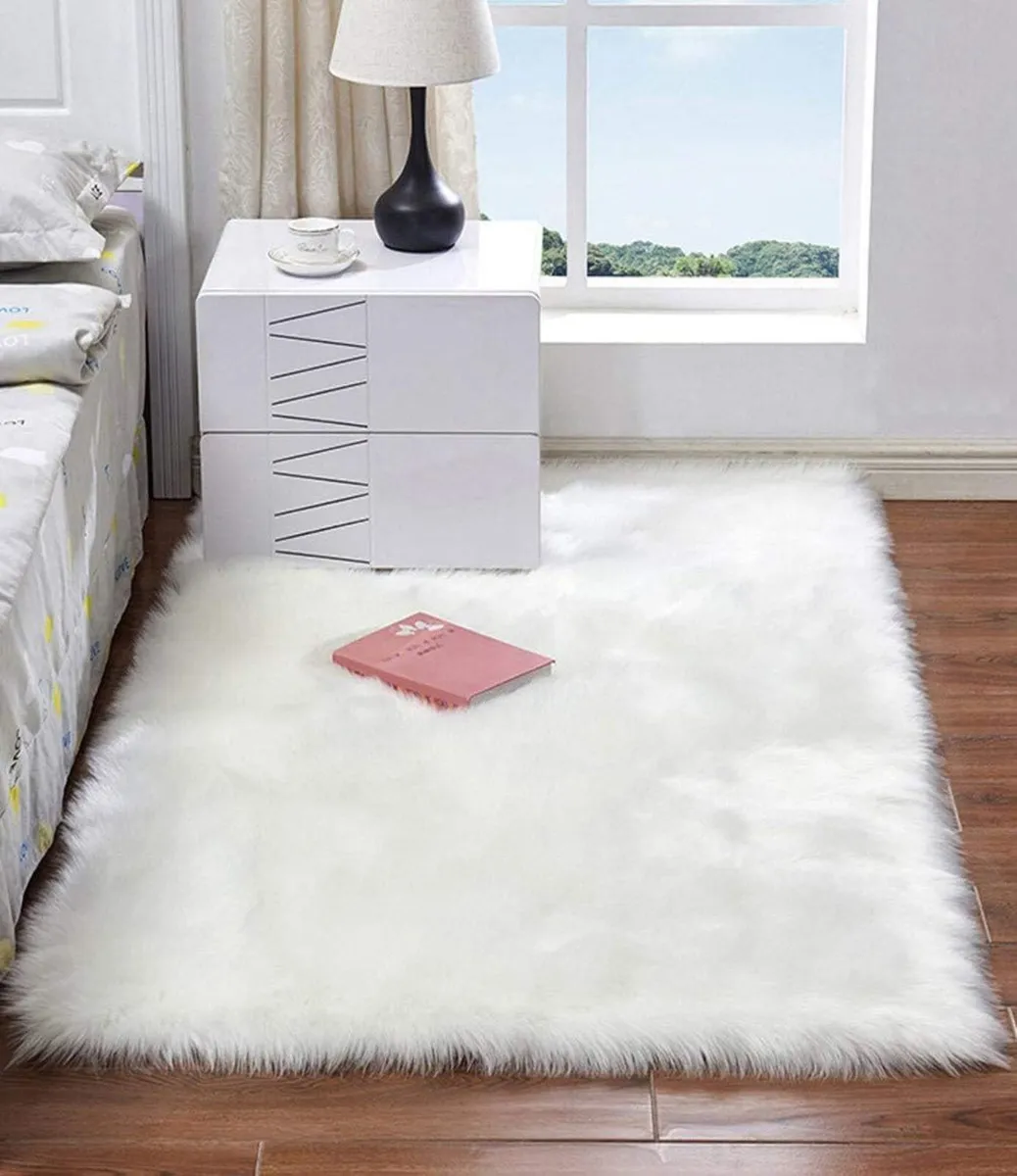 Soft Rug Fluffy Faux Fur Large Sheepskin Rugs for - Image 1