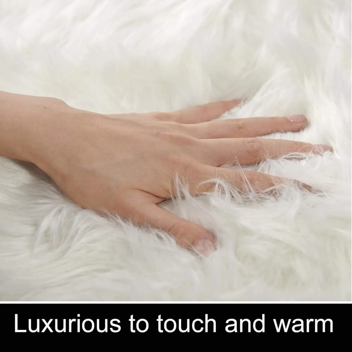 Soft Rug Fluffy Faux Fur Large Sheepskin Rugs for - Image 4