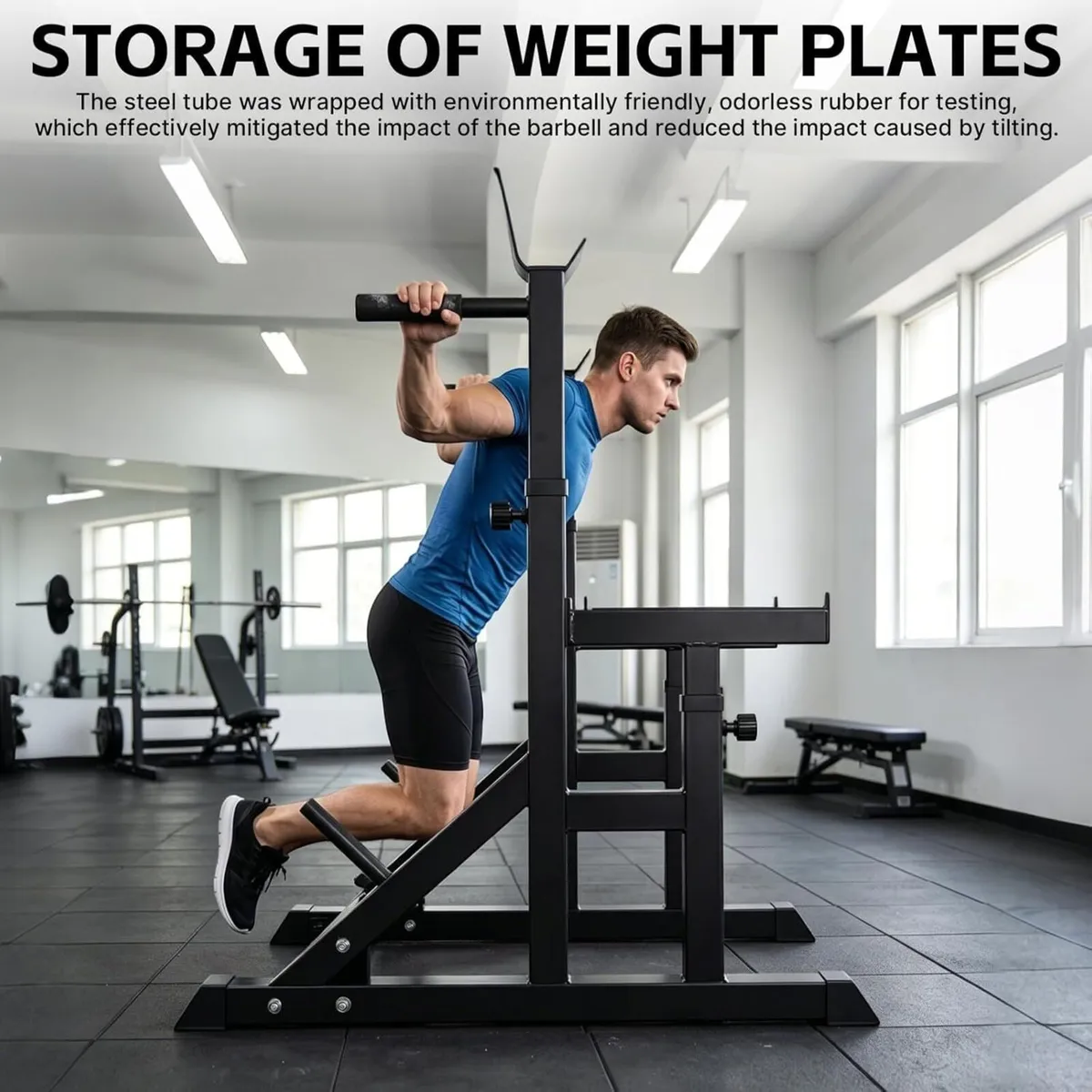 Adjustable Squat Rack Heavy Duty Strength - Image 3