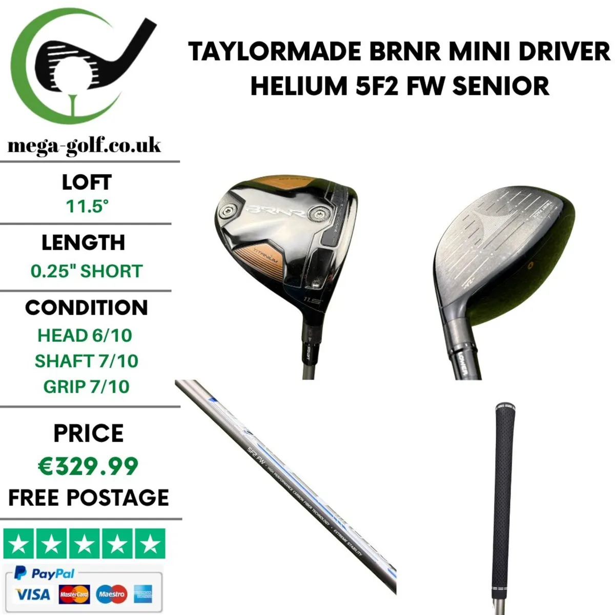 Taylormade BRNR Mini Driver / 11.5° / Senior - Image 1