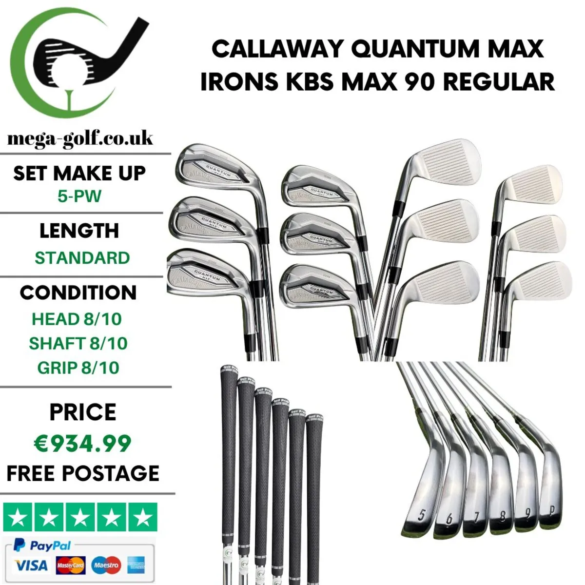 Callaway Quantum Max Irons / 5-Pw / Regular - Image 1