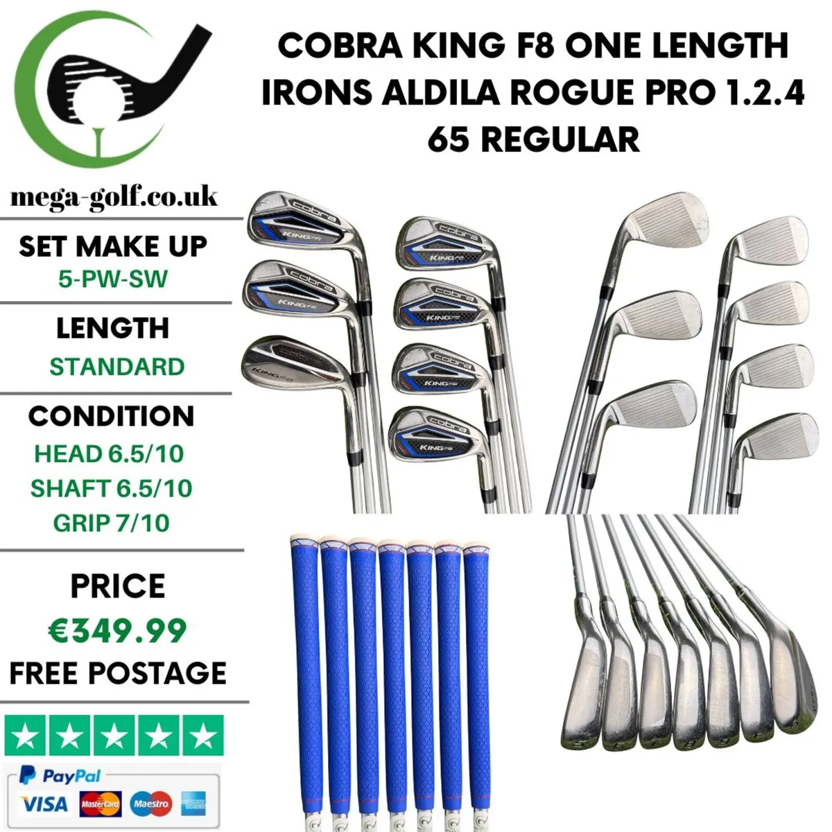 Cobra King F8 One length Irons / 5-Pw-Sw / Regular - Image 1
