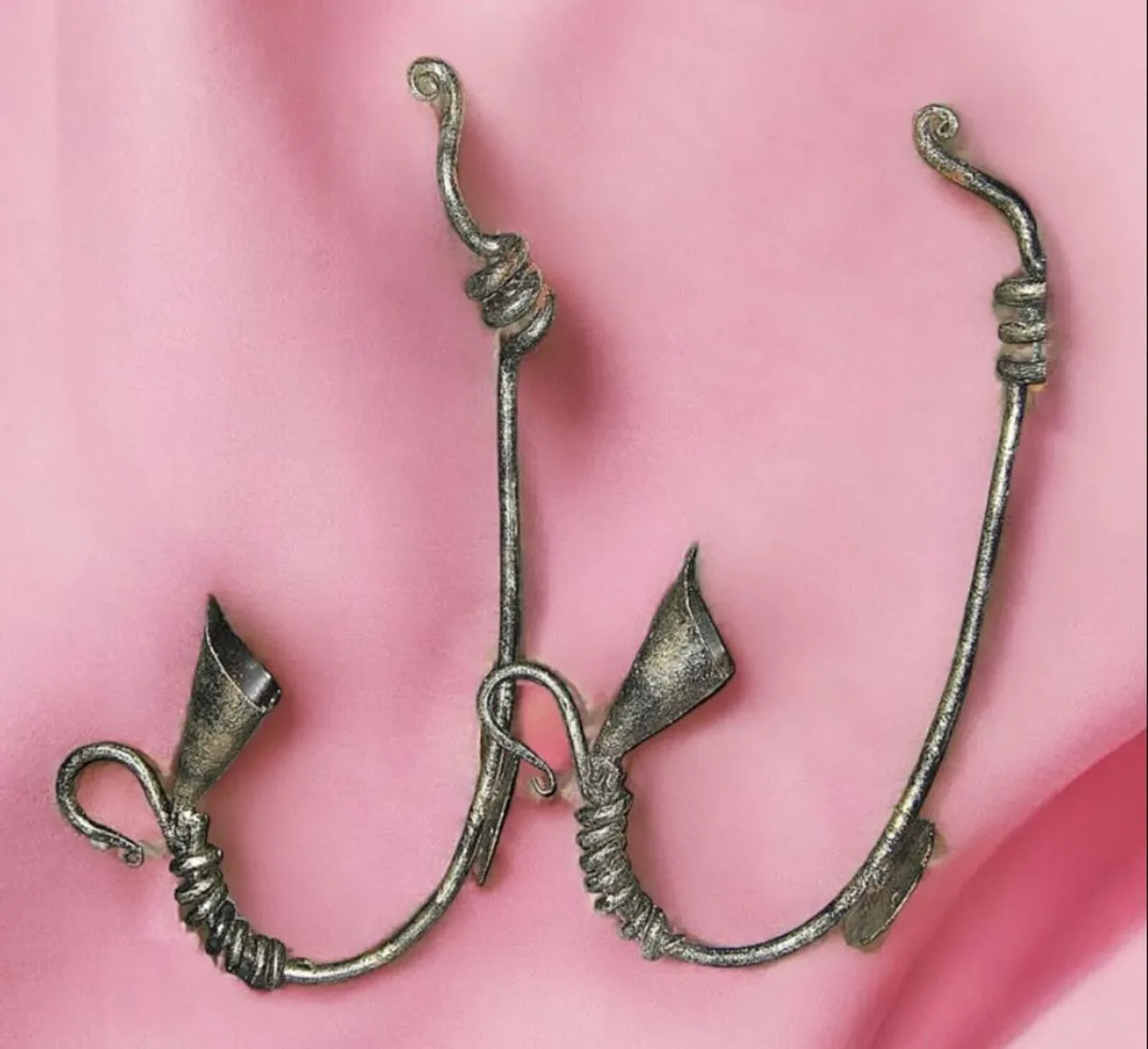 Vintage Pair Wrought Iron Wall Candle Sconces - Image 1