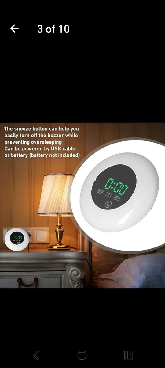 iHome FM Color Changing Alarm Clock Radio with USB - Image 3