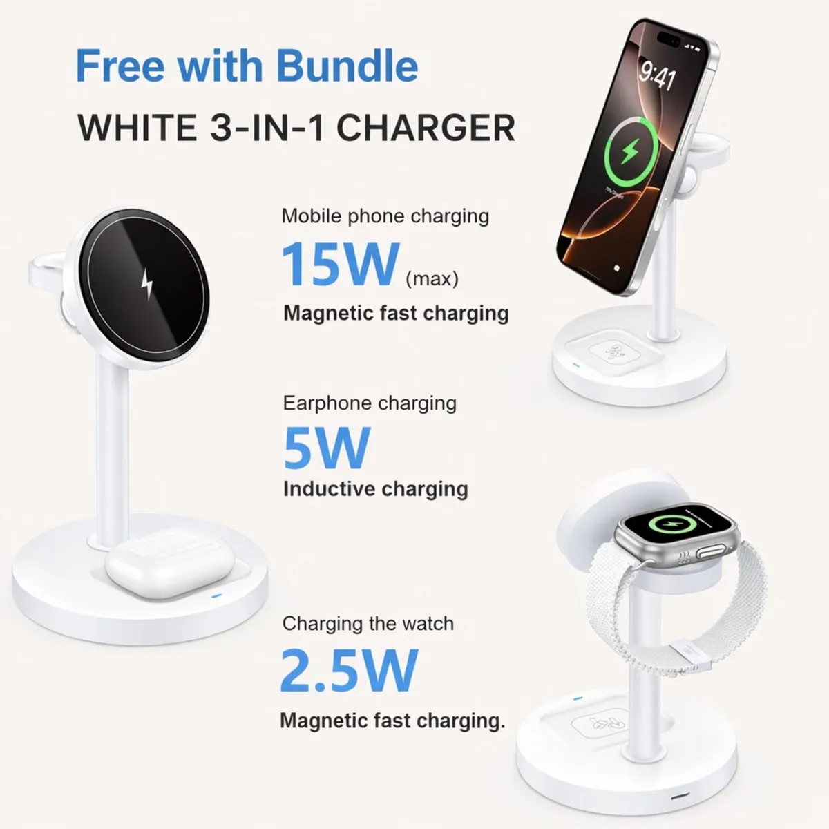 Free 3-in-1 charger with iPhone 15 Pro Max Bundle - Image 2