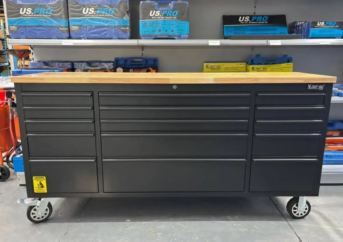 BRAND NEW 72-INCH MATT BLACK STORAGE CABINET - Image 2