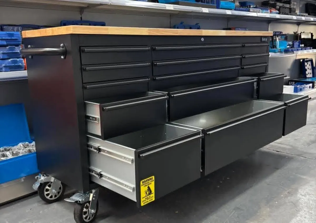 BRAND NEW 72-INCH MATT BLACK STORAGE CABINET - Image 3