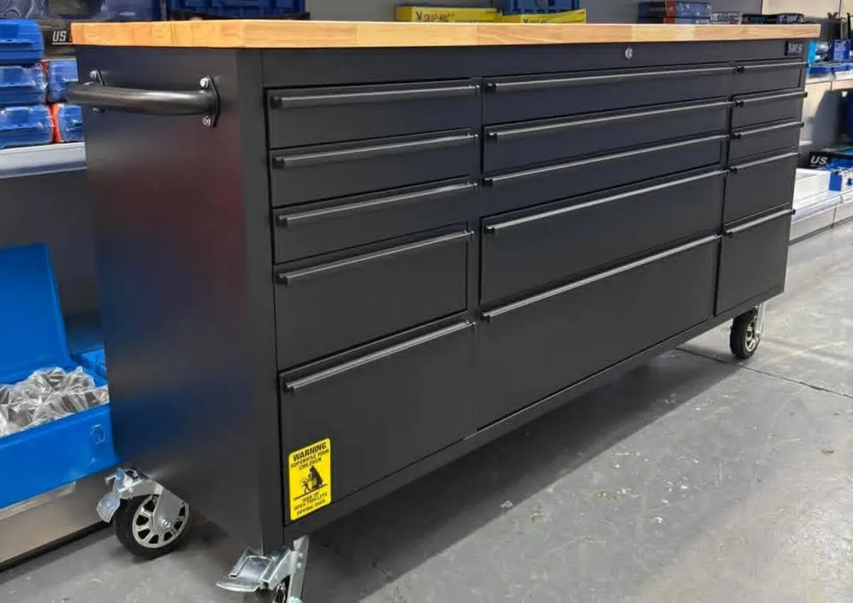 BRAND NEW 72-INCH MATT BLACK STORAGE CABINET - Image 1