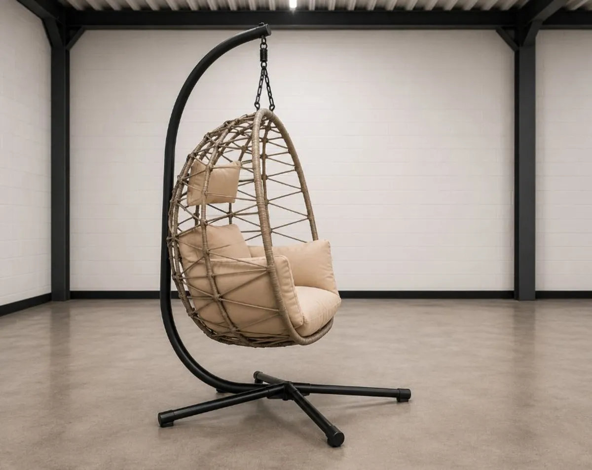 PREMIUM RATTAN HANGING EGG CHAIR - FREE DELIVERY - Image 2