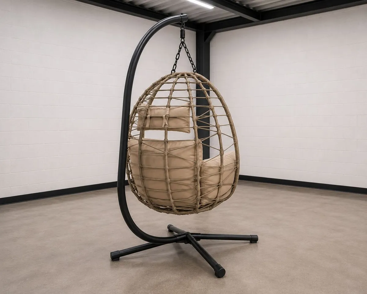 PREMIUM RATTAN HANGING EGG CHAIR - FREE DELIVERY - Image 3