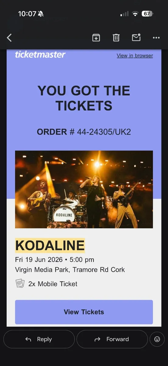 Kodaline tickets - virgin media park