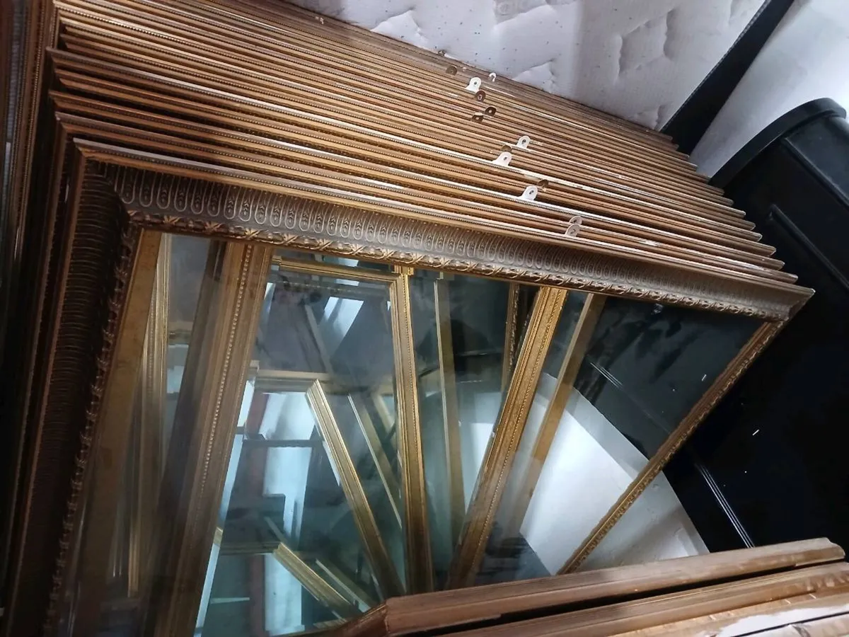 Gold framed 4ft bedroom mirrors - Image 2