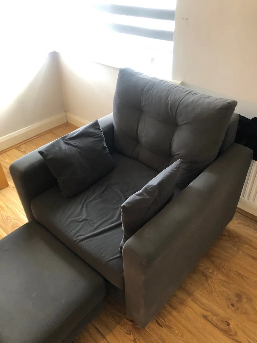 FREE  ( Armchair & Storage Footstool - Image 2