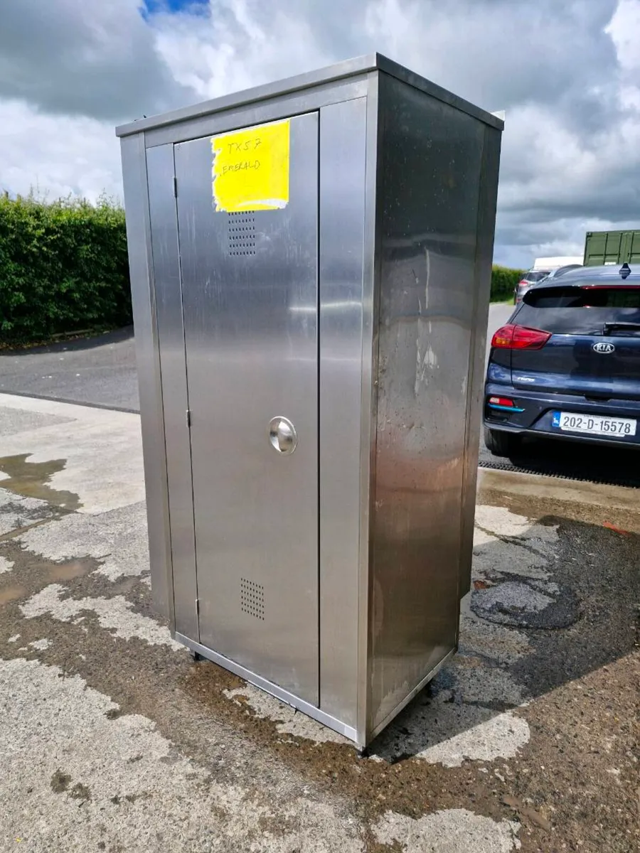 Stainless Steel Janitors Cabinet with Mop Sink - Image 1