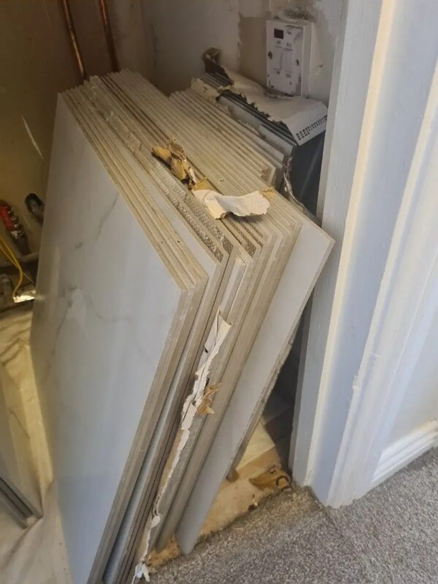 Brand New White + Grey Marble Effect Floor & Wall Tiles - Image 4