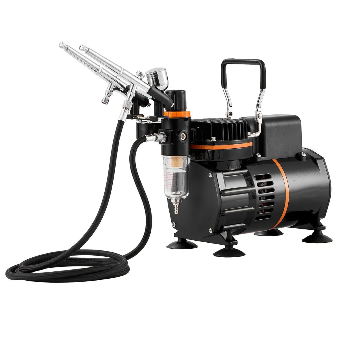 Airbrush Kit 3 Guns Dual Fan Compressor Art Nails - Image 1