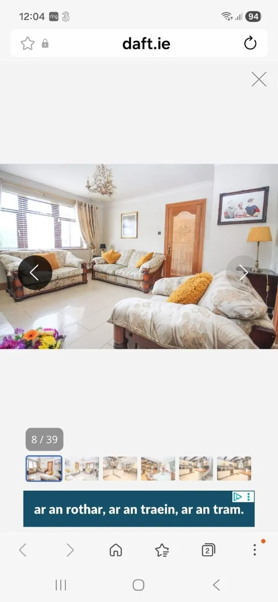 Solid oak Suite of furniture 3 2 1