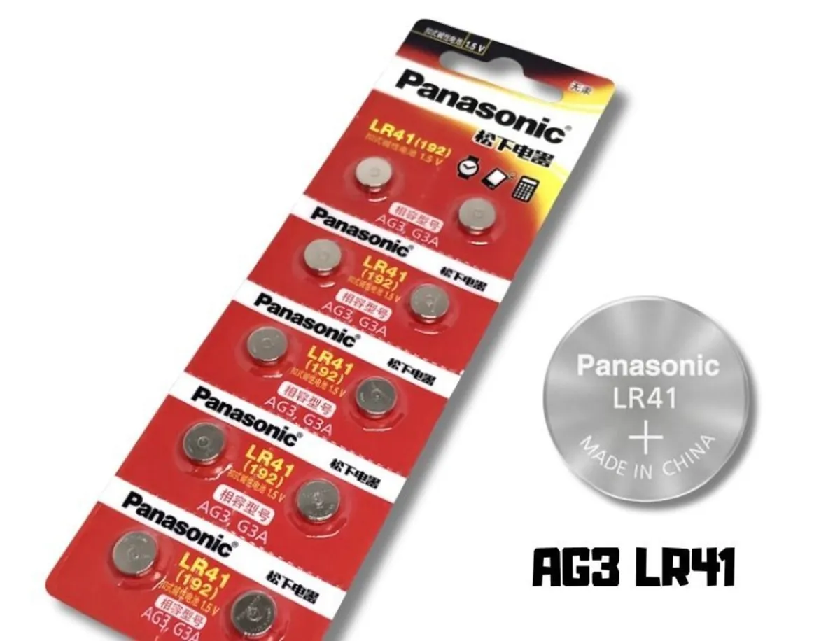 10x Panasonic Battery LR41 AG3 SR41SW LR736 384 - Image 1