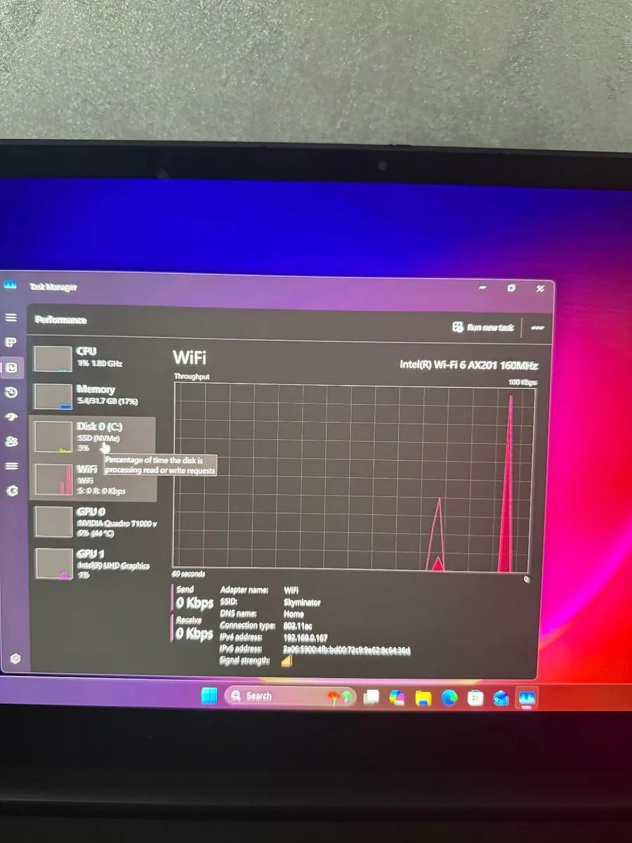 Lenovo P1 Gen 3 Laptop i7/32GB/512SSD/UHD4K/Nvidia - Image 4
