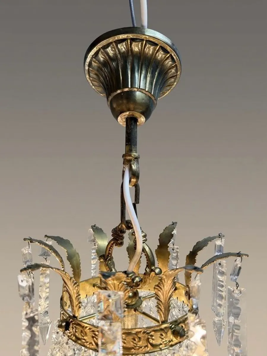 Early 20th Century Antique French Waterfall Chandelier - Image 3