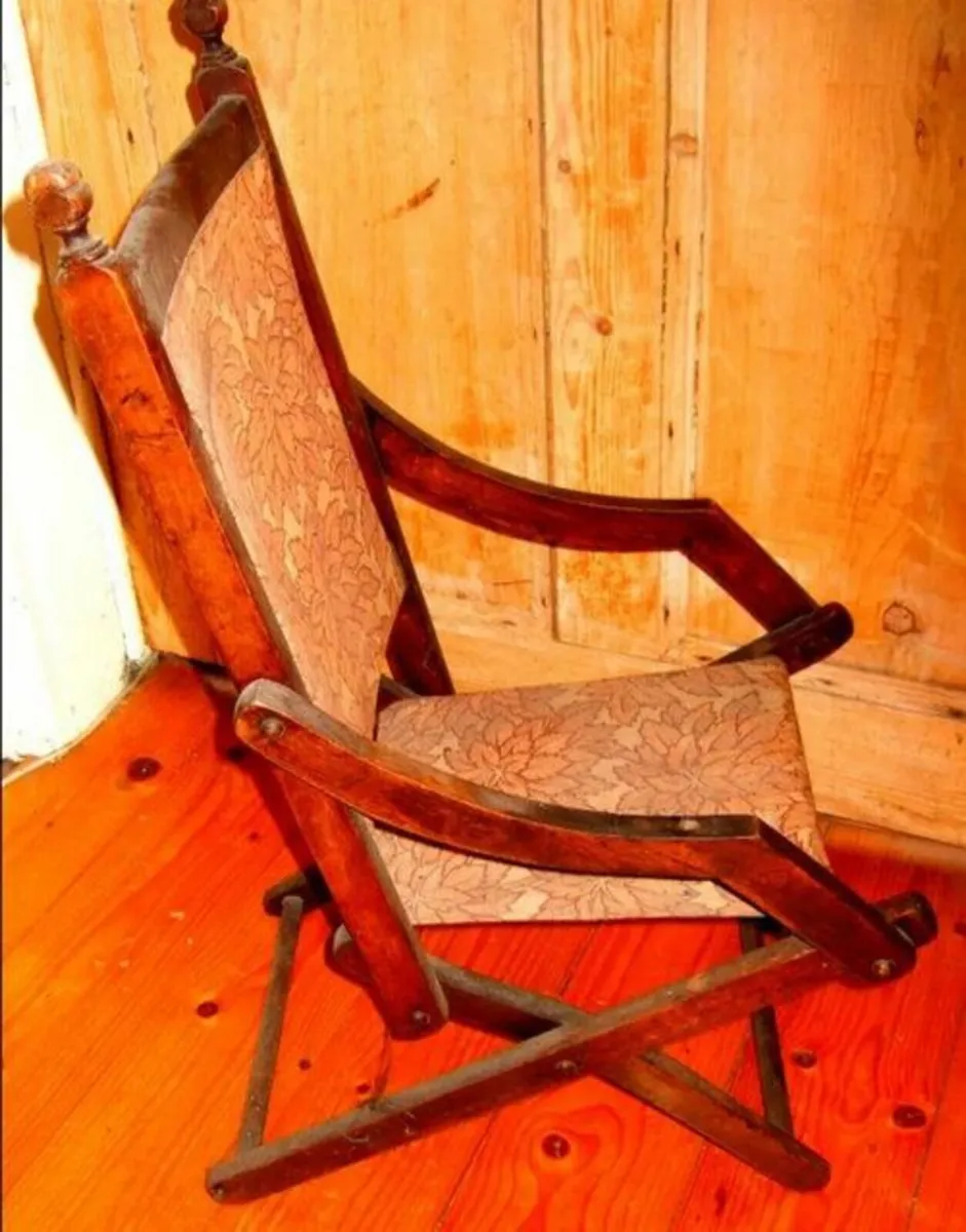 Vintage Victorian Childs Folding Chair - Image 2