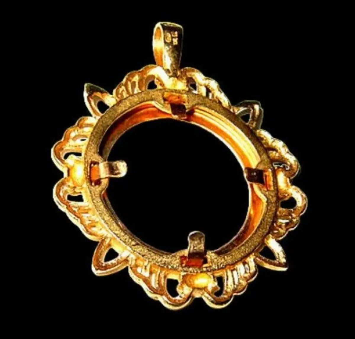 Vintage Hallmarked 9ct Gold Pendant Mount - Image 4