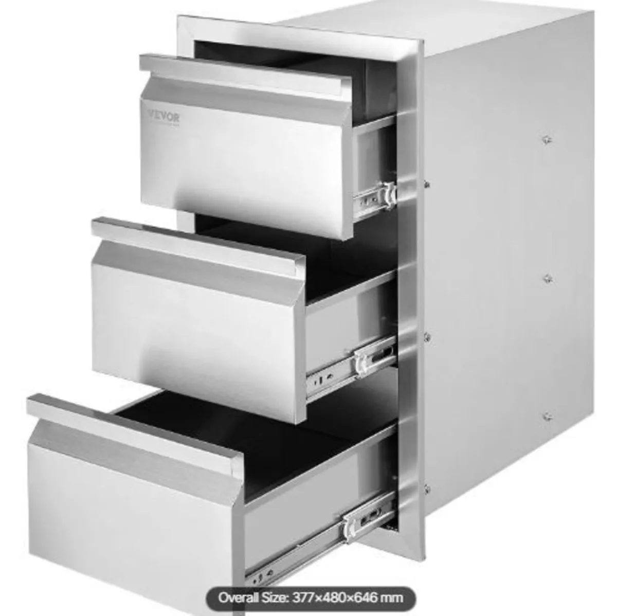 201 Stainless Steel Triple Access Drawer Outdoor - Image 3
