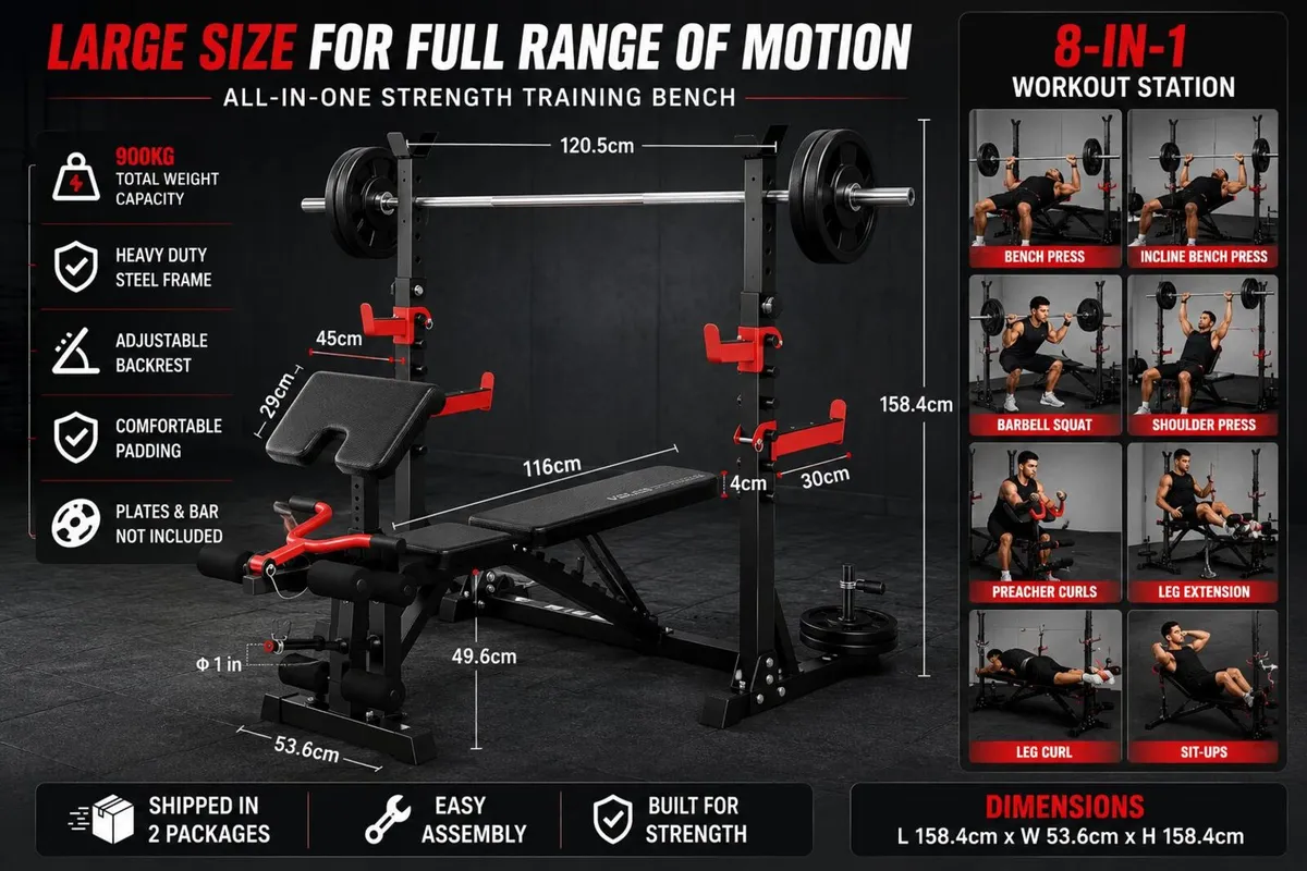 Premium multi function home gym bench - Image 3