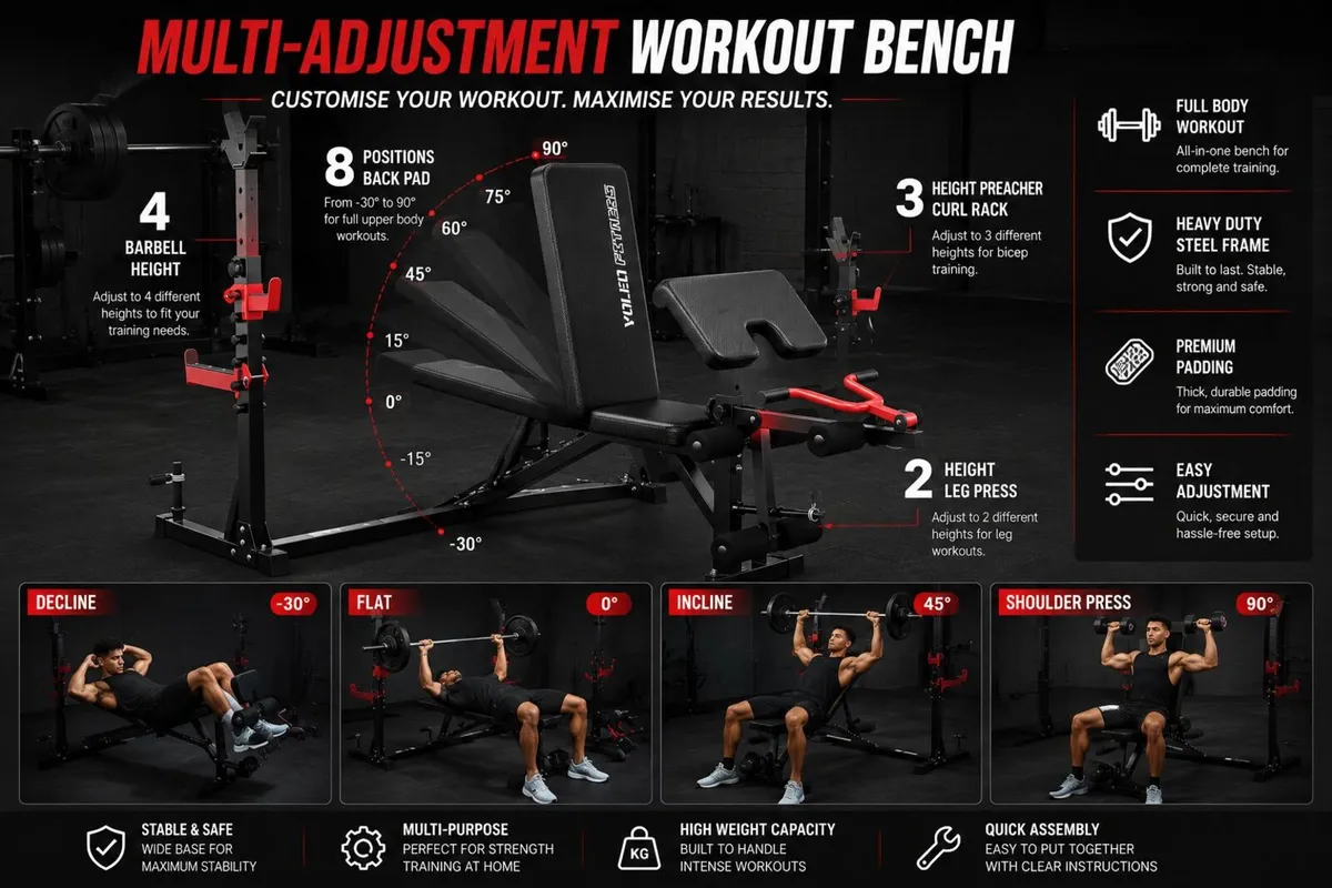 Premium multi function home gym bench - Image 4