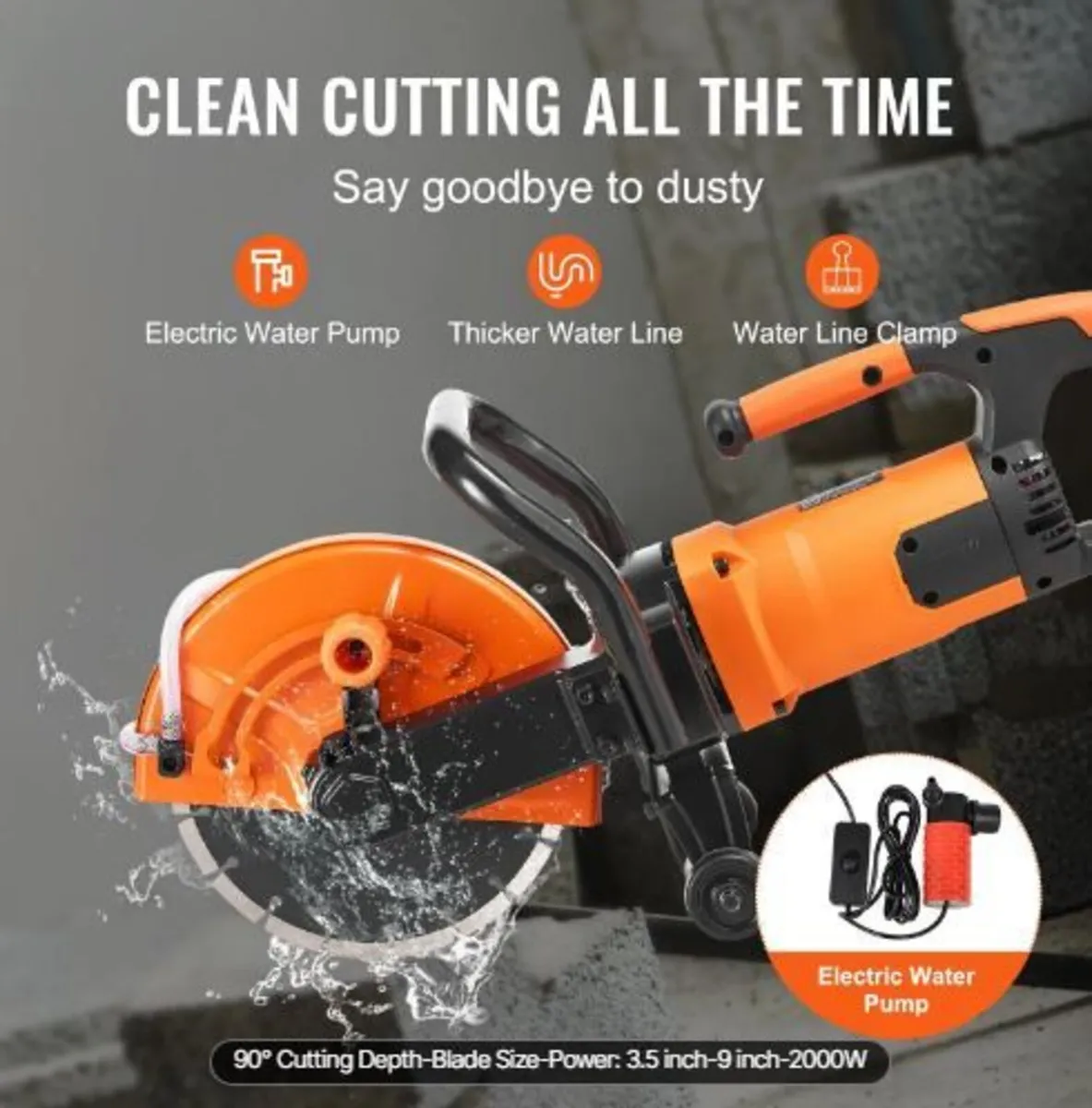 9"/22.9 cm Electric Concrete Saw - Image 3