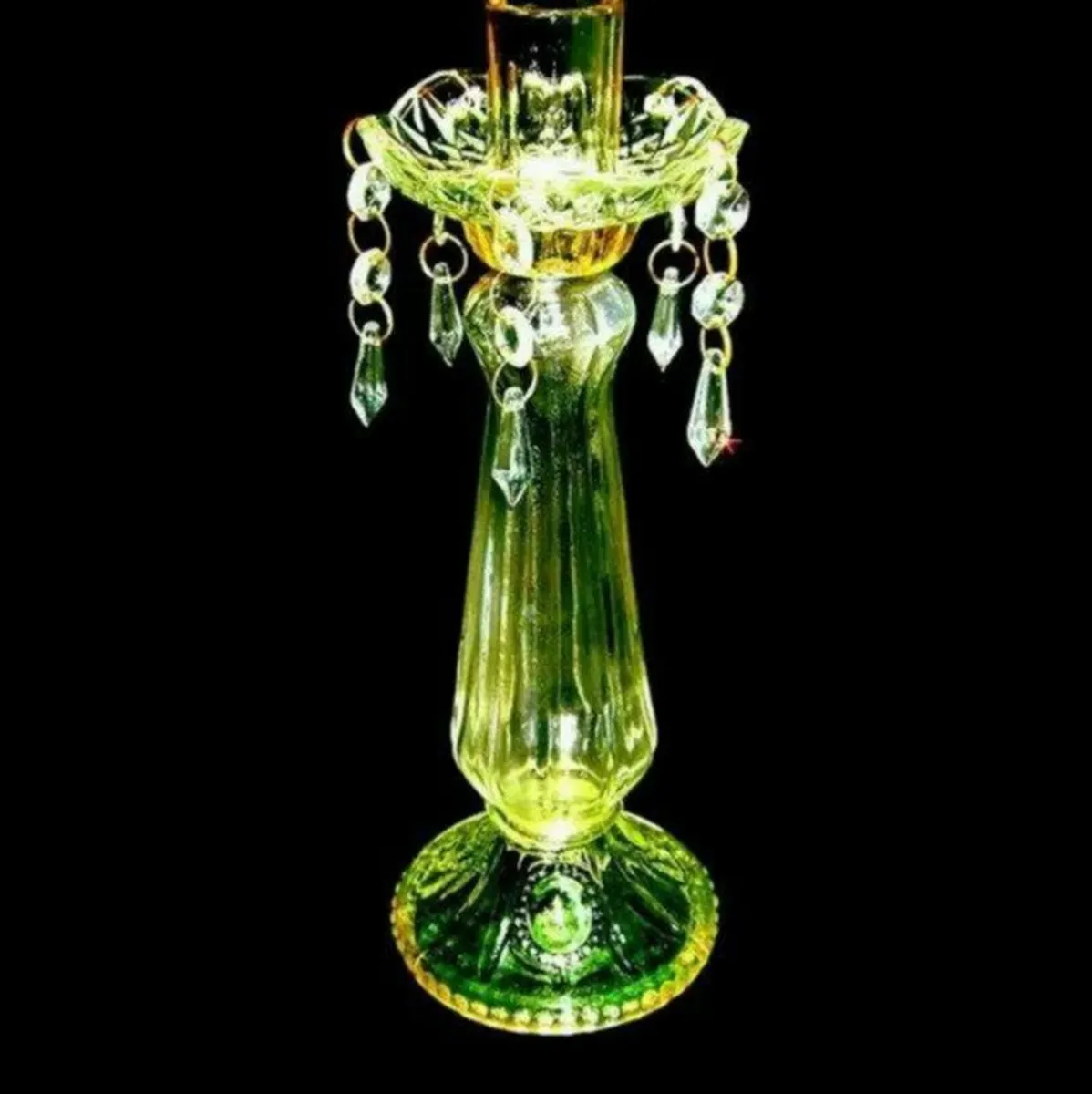 Vintage Glass Candle Holder - Image 4