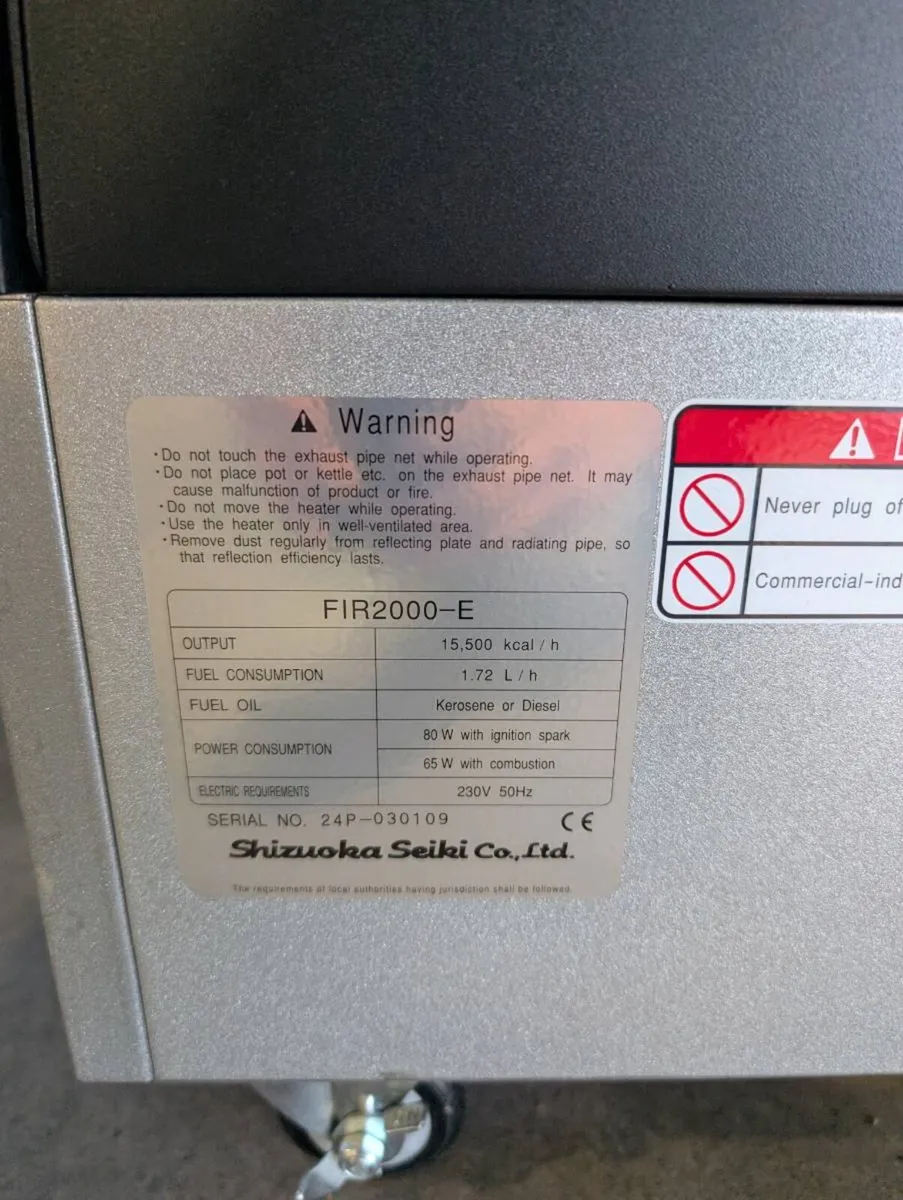 Seiki FIR2000-E Infrared Heater – 18kW (As New) - Image 3