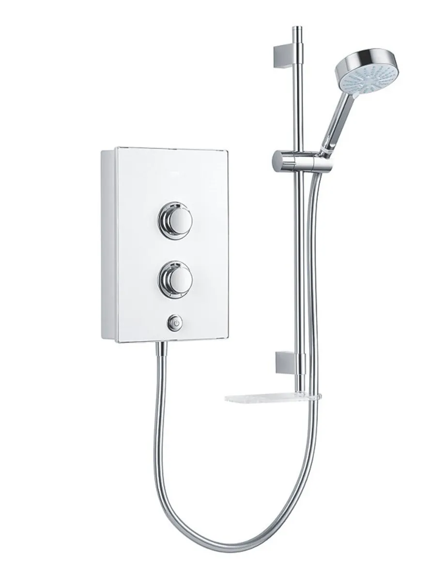 MIRA DECOR WHITE/CHROME 8.5KW MANUAL ELECTRIC SHOW - Image 1