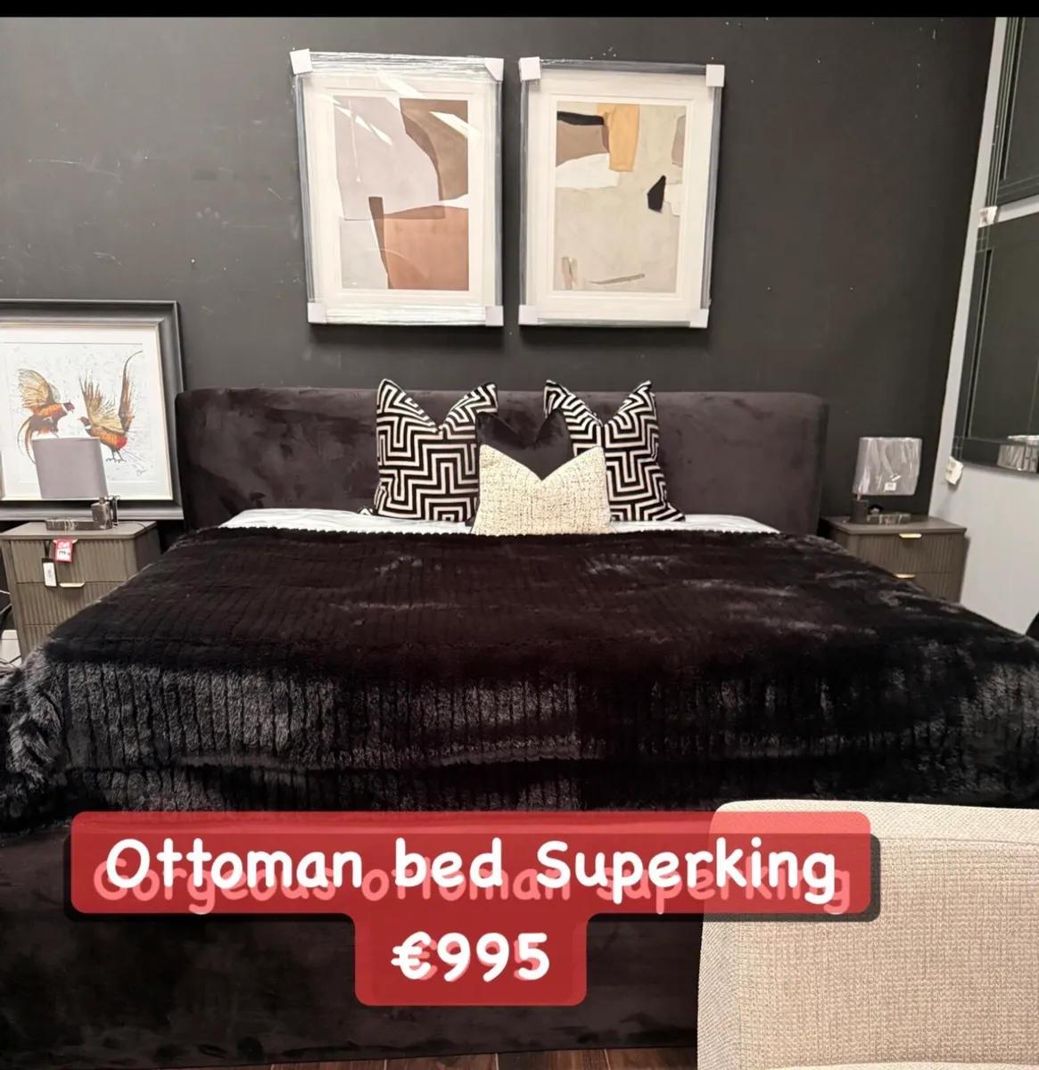 Full height headboard and ottoman superking - Image 4