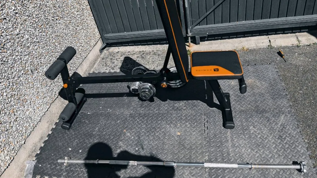 Home Gym Set – Bench + Barbell + Weights - Image 2