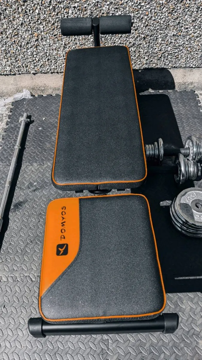 Home Gym Set – Bench + Barbell + Weights - Image 3